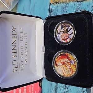 Ted Kennedy gold plated coins